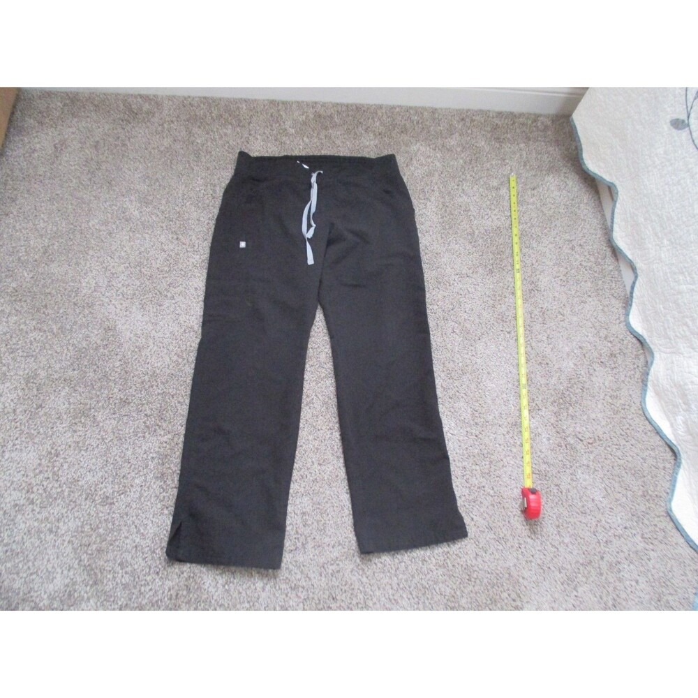 FIGS Scrub Pants M/P Black Drawstring Stretch Technical Collection